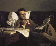 Ilia Efimovich Repin Greinke in the creation of opera oil on canvas